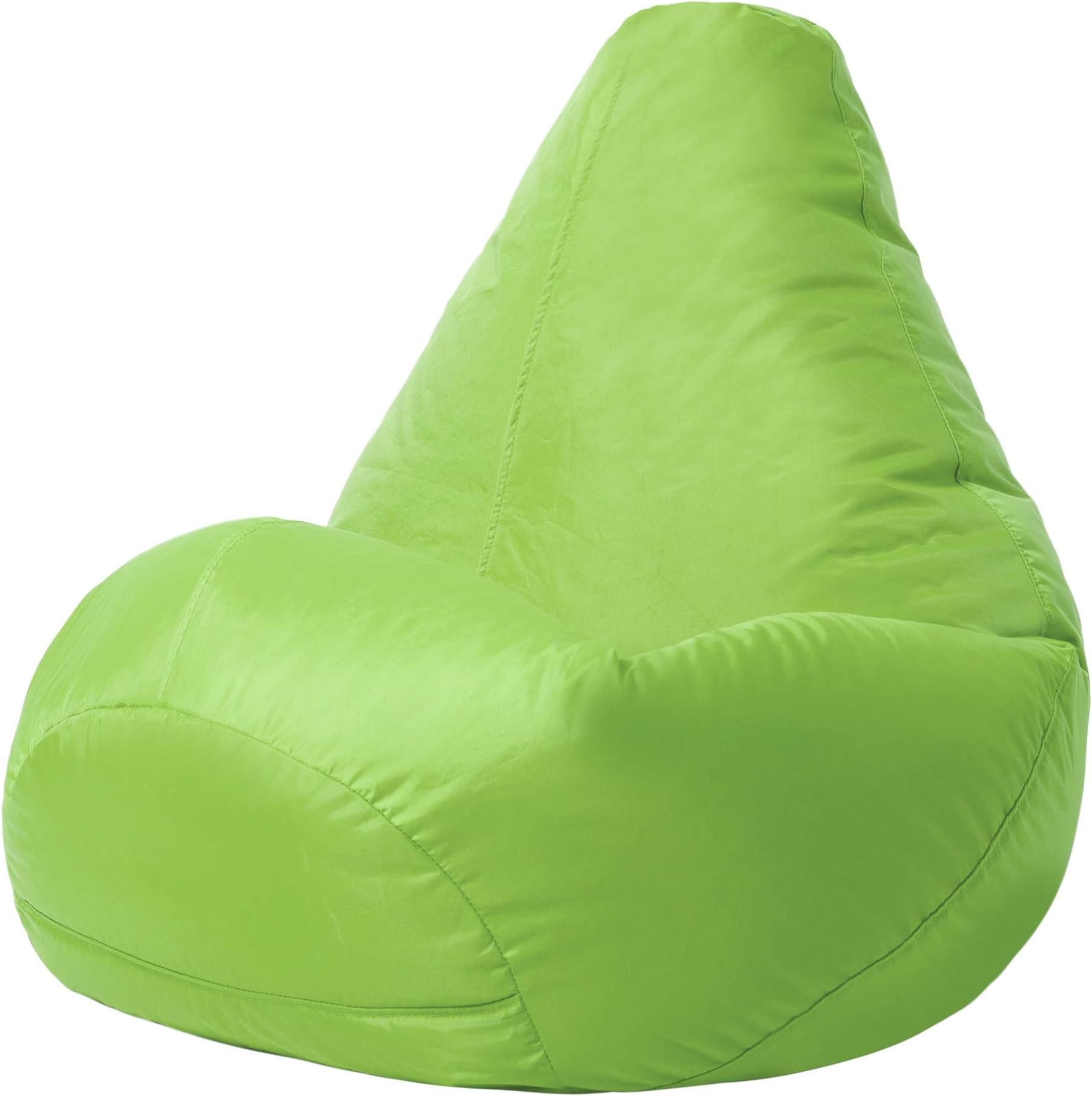 Bean Bag Bazaar High Back Recliner Bean Bag Chair, Lime Green, Indoor Outdoor Beanbag, Water Resistant Fabric, Large Beanbag with Filling Included, Gaming Chair, Outdoor Seating, Garden Furniture