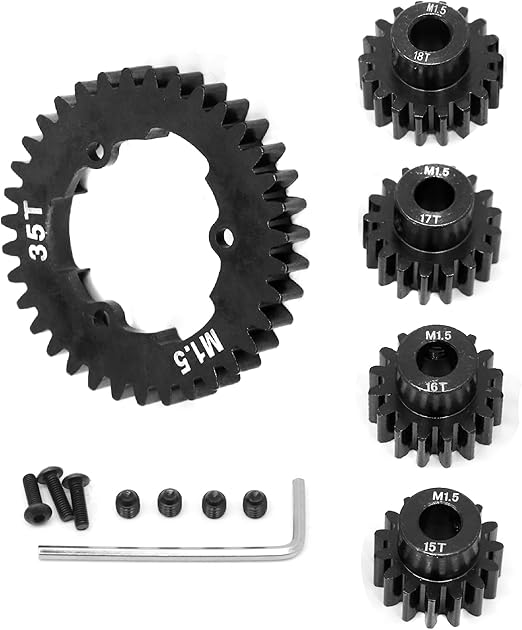 35T Spur Gear 15T 16T 17T 18T Pinion Gears 1.5 Mod Steel for Traxxas 1/5 X-MAXX XMAXX 6S 8S 1/6 XRT Upgrade Parts