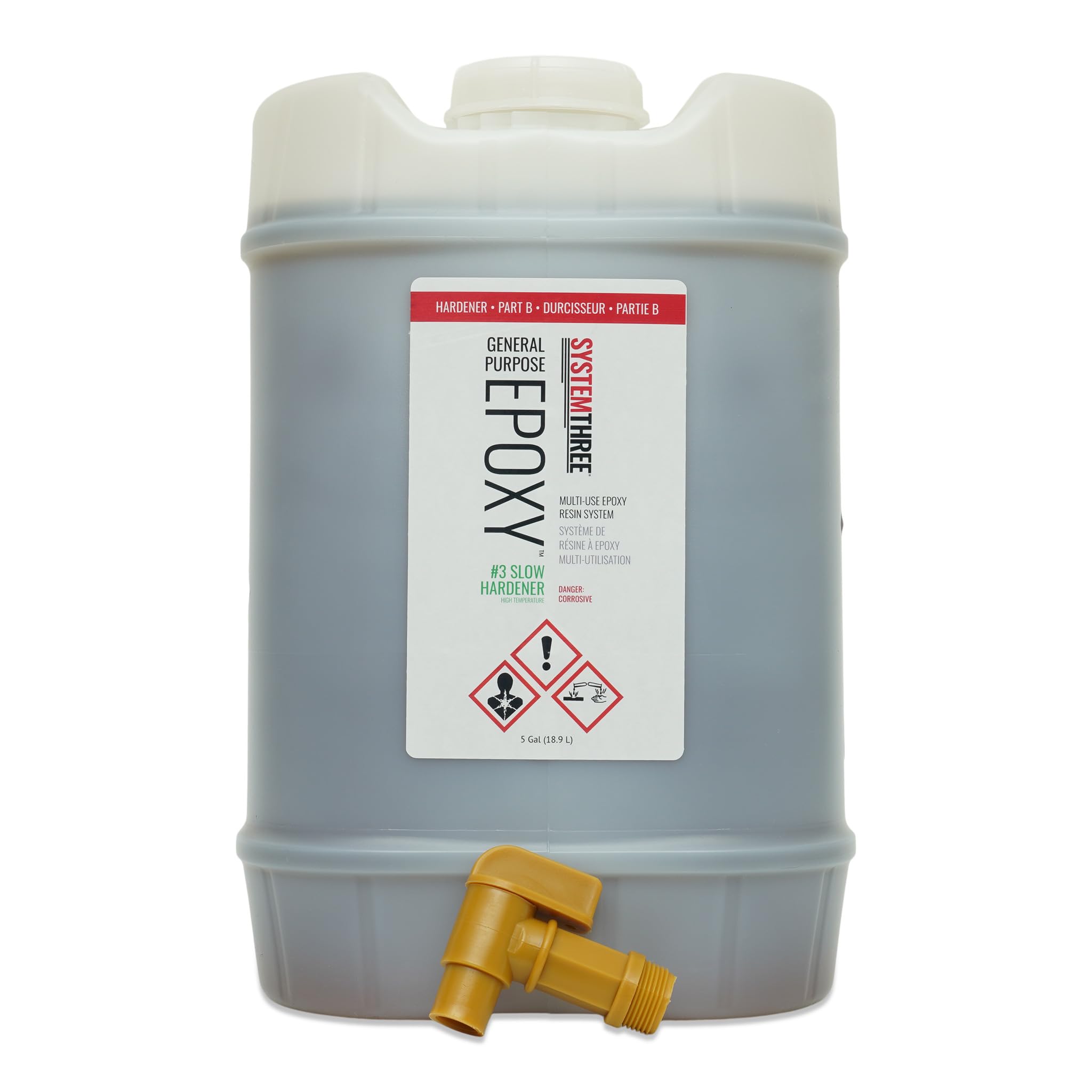 System Three General Purpose #3 Slow Epoxy Hardener, 5 Gallon