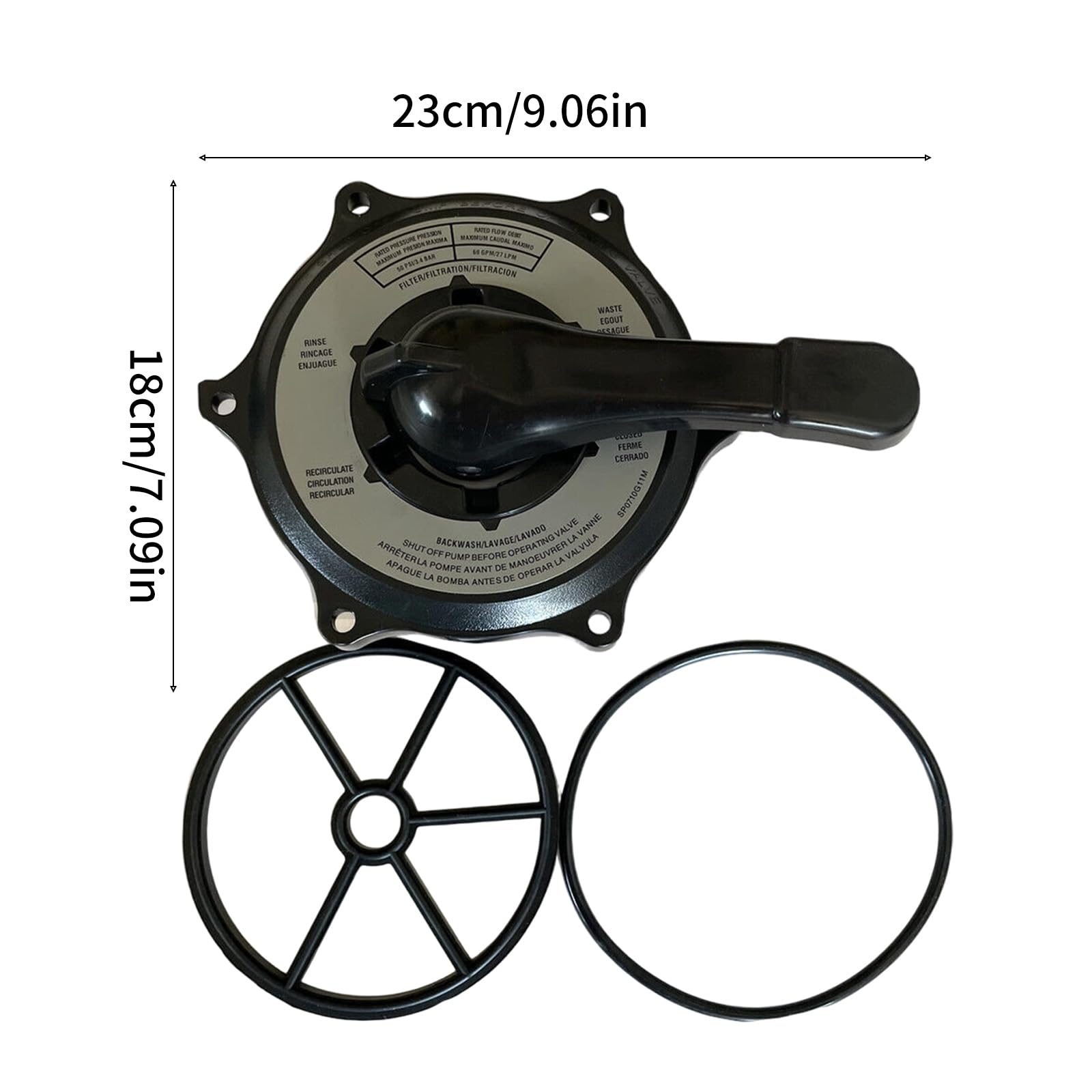 Couvercles et poignée de rechange pour pompe à sable de piscine pour valves multiports SPX0710X32, SP0710X62