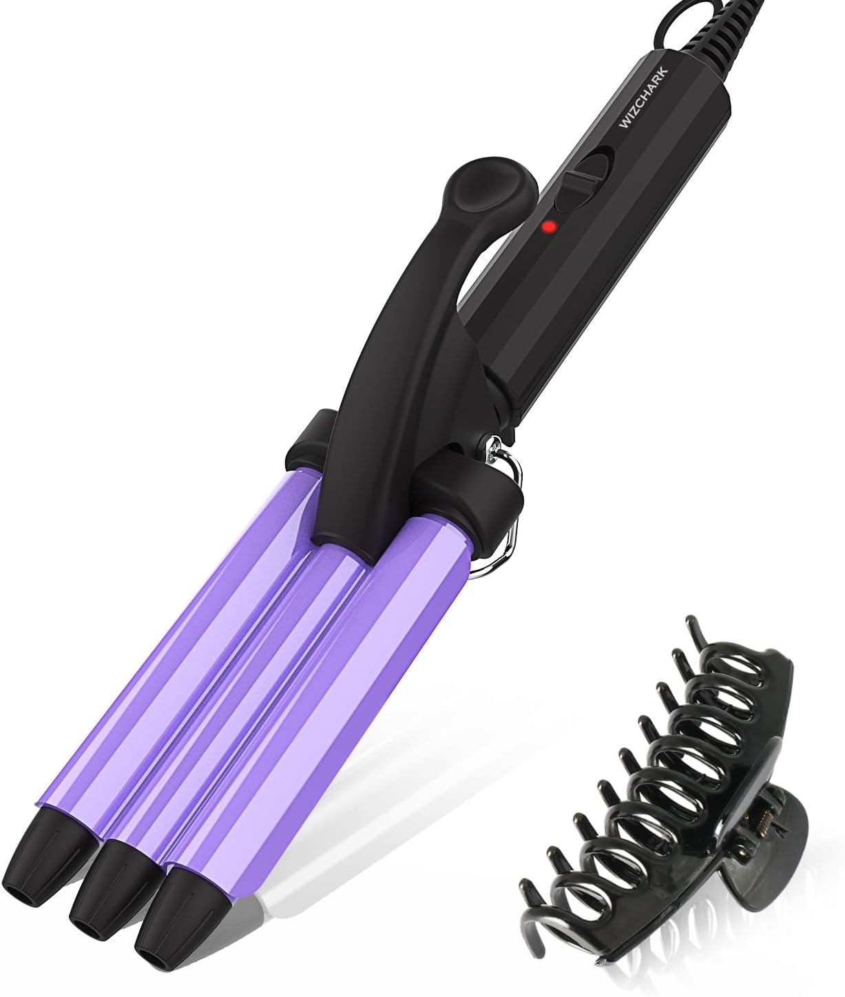 Wizchark Hair Iron, 1/2 Inch Mini Crimper for Women Beach Waves, Hair Waver 3 Barrel