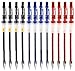 DONG-A Fine-Tech, 0.3mm, Gel Ink Roller Ball Pens, Black/Blue/Red (Pack of 12)