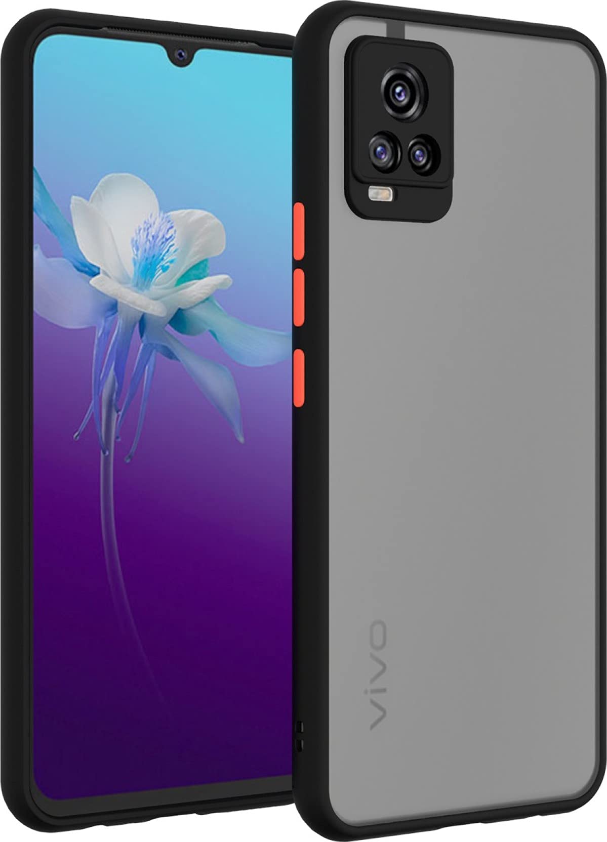 Glasgow Matte Back Case for Vivo X60 Pro Back Case Cover Matte Translucent (Camera Protection) - Black (B09CTYTLMZ) Amazon Price History, Amazon Price Tracker