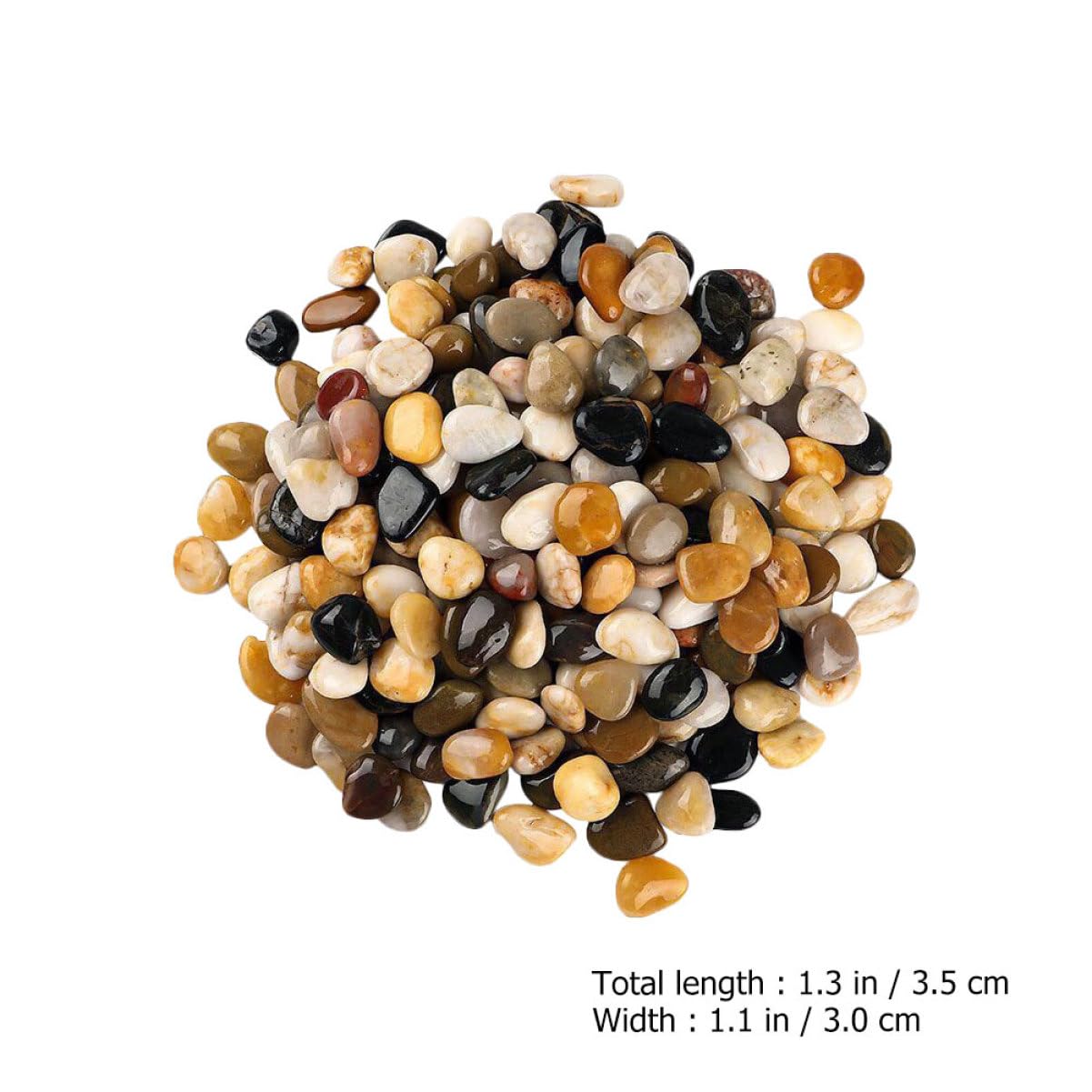 Mikikit Decorative Pebbles for Aquarium Plants and Garden Landscaping Each Vibrant Colors for Flowerpots and Home Decor