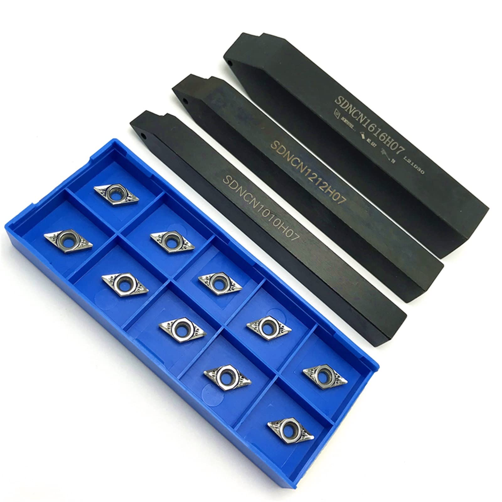LARRO SDNCN1010H07 SDNCN1212H07 SDNCN1616H07 SDNCN2020K07 Porte-Outil de Tournage Externe + DCGT070204 Inserts en Aluminium Outils de Tour à métaux (Size : SDNCN2020K07, Color : DCGT070208 AK H01)