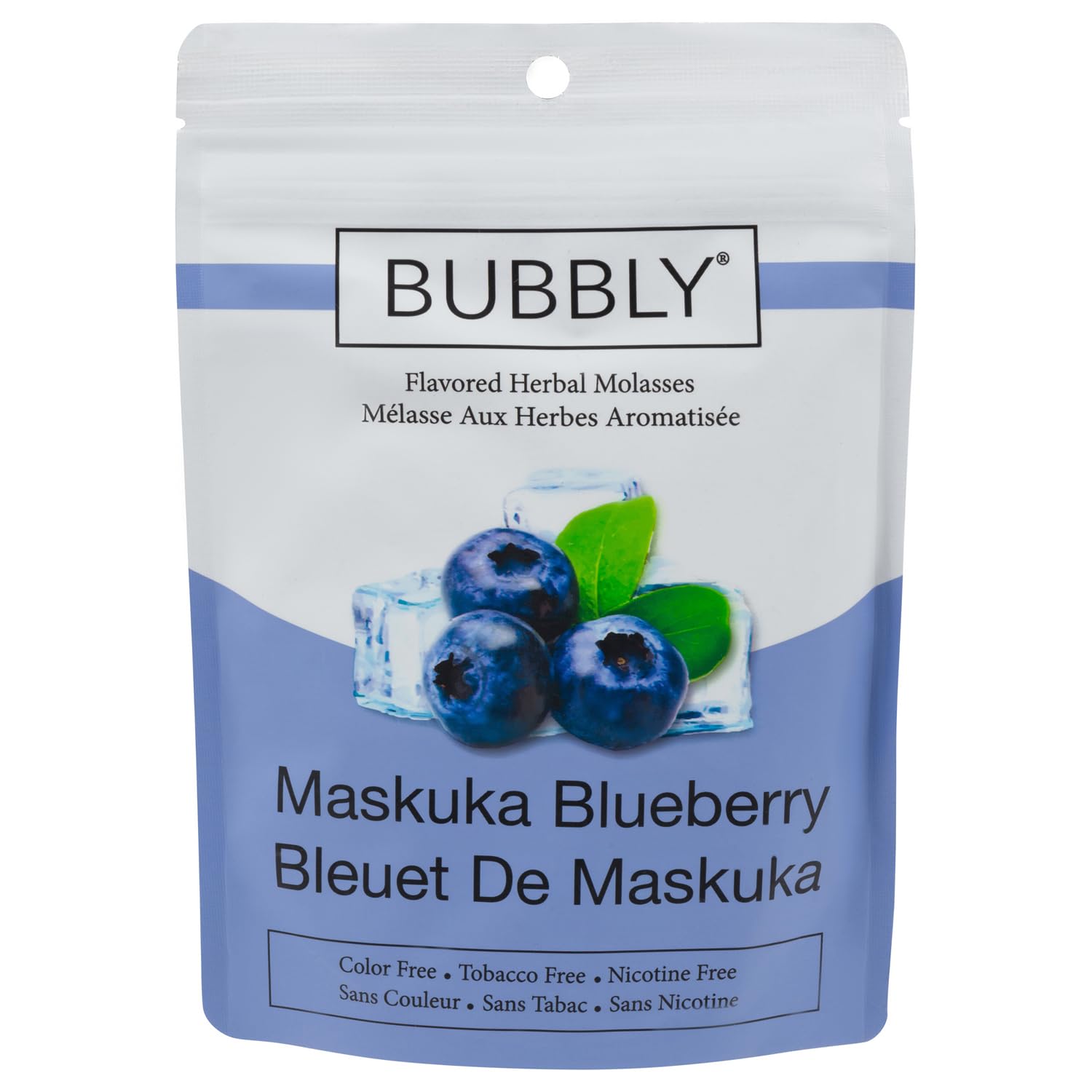 Bubbly Shisha Maskuka Blueberry Herbal Hookah Flavors Tobacco-Free Nicotine-Free Shisha Molasses Smooth Sweet Long-Lasting Flavor Perfect for Home
