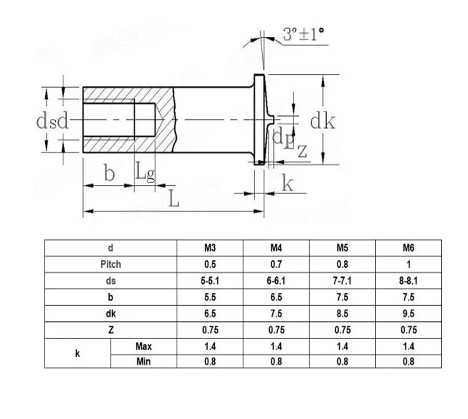 M3 M4 M5 M6 * L Viti di supporto for perno di saldatura placcato in rame Viti for connettore filettato perno di saldatura Vite for saldatura for perno in rame (Color