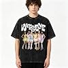 Mengmiao Y2K K-Katseye Shirt Damen Herren – Katseye Print Kurzarmshirt katseye Merch Tee Baumwolle T-Shirt Rundhalsausschnitt Kurze Ärmel Shirt Y2K Mode Harajuku Hip-Hop-Stil Sommer Tee Retro
