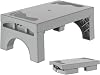 Folding Step Stool for Adults Kids, Heavy Duty Non-Slip Foldable Stepping Stool with 400-LBS Capacity, Safety Collapsible Foot Step Stool for Bathroom Bedroom Kitchen, Bed Steps for High Beds, Gray