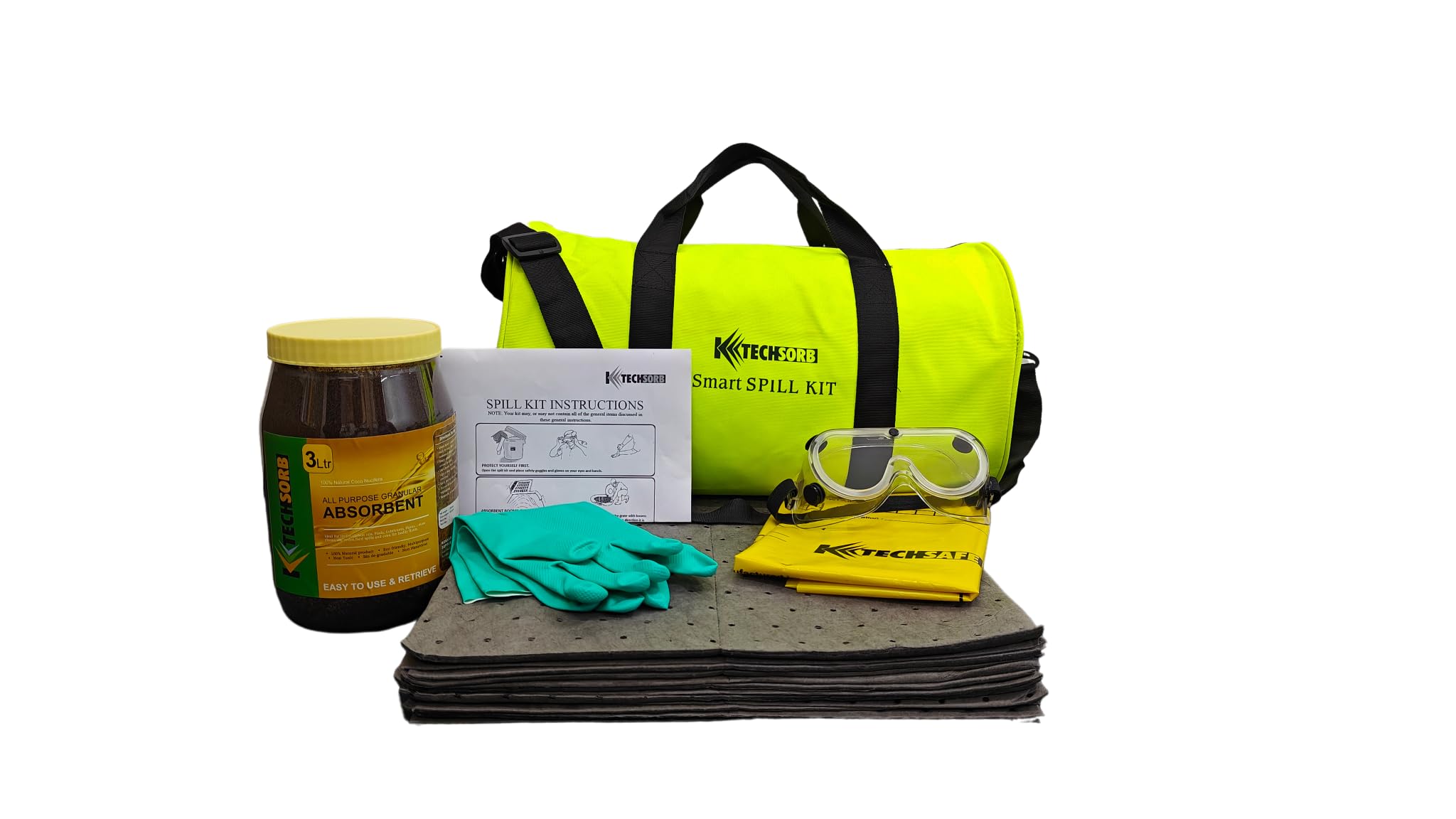 HI-VIZ Universal spill kit 15 Liters/Absorbed all type of liquids & bases, water based liquids and crude oil