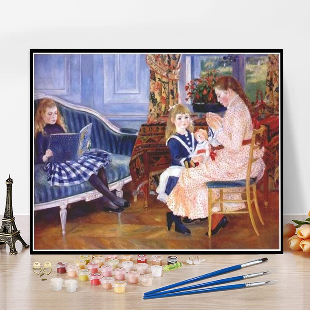 Amazon | DIY数字油絵ウォージモントでの子供の午後マルグリット1884年