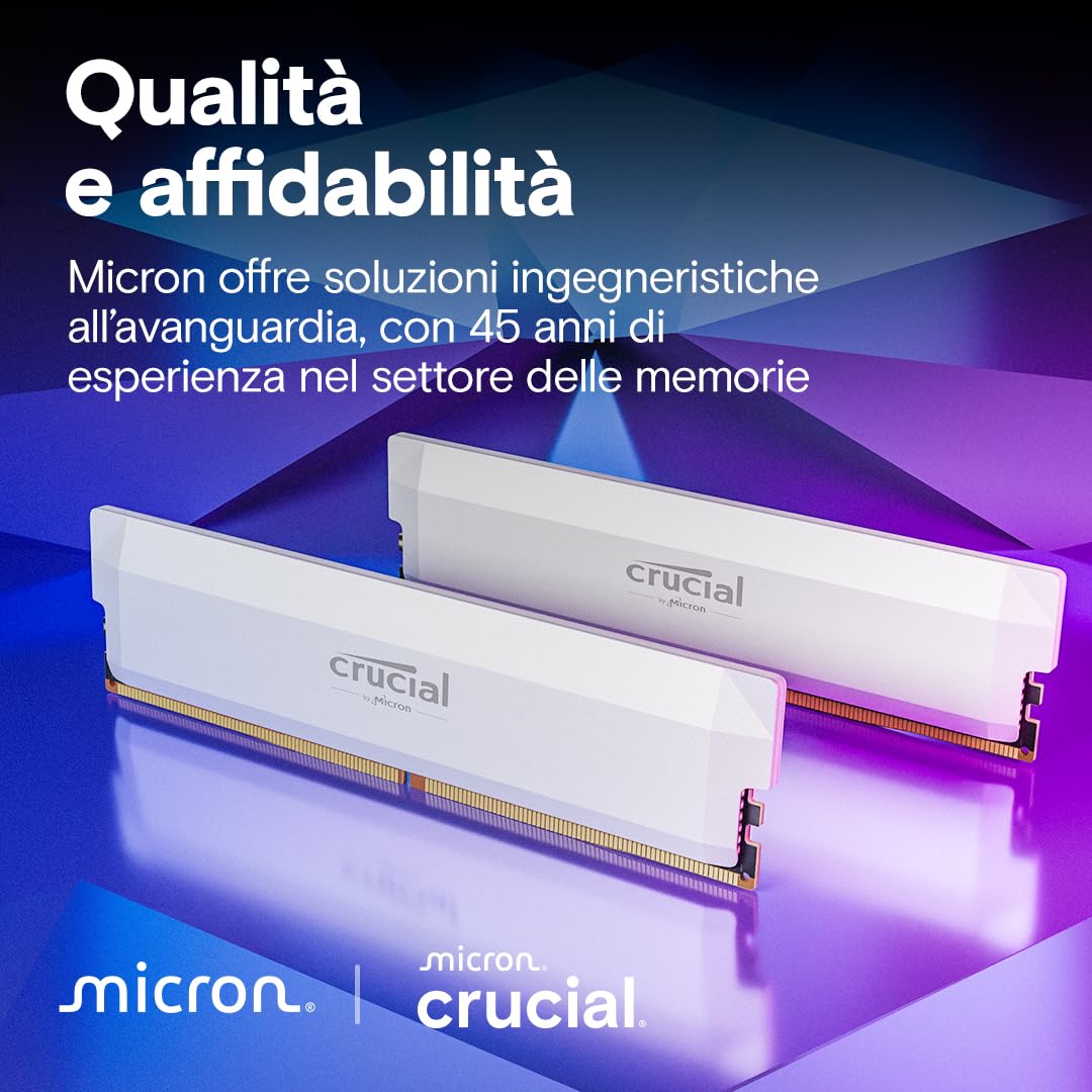 Crucial Pro RAM DDR5 32GB Kit (2x16GB) 6000MHz CL36, Memoria