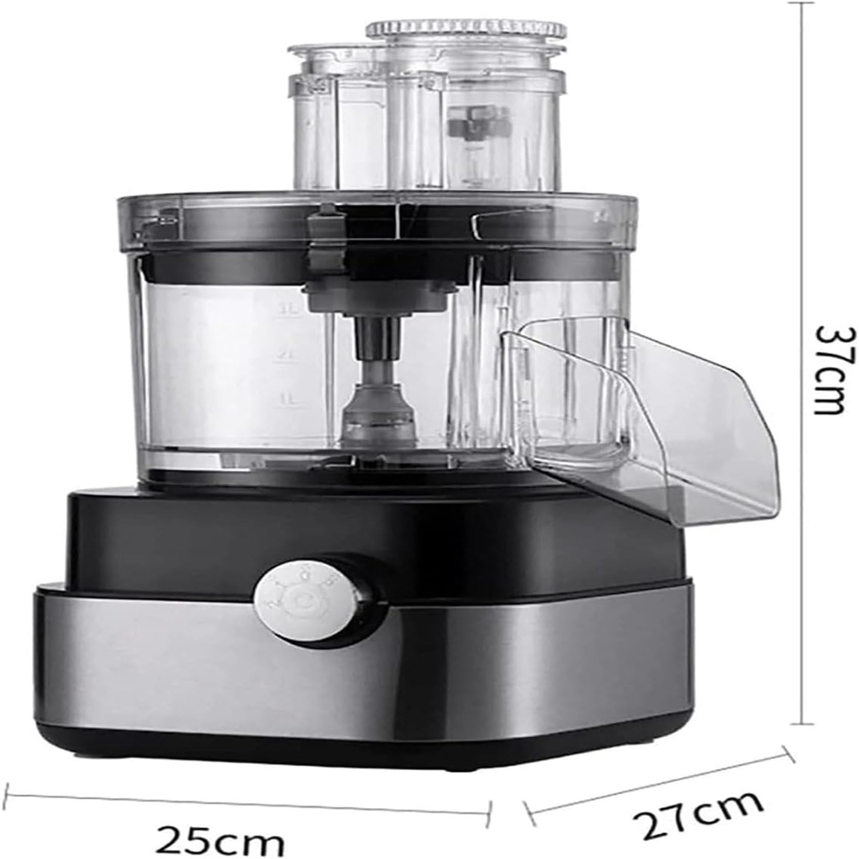 Elektryczny rozdrabniacz warzywny 600W Food Processor Dicer z ostrzami ze stali nierdzewnej, duża pojemność 5L, frez wielofunkcyjny do ziemniaków cebulowych, łatwy do czyszczenia komercyjnej pomocy ku