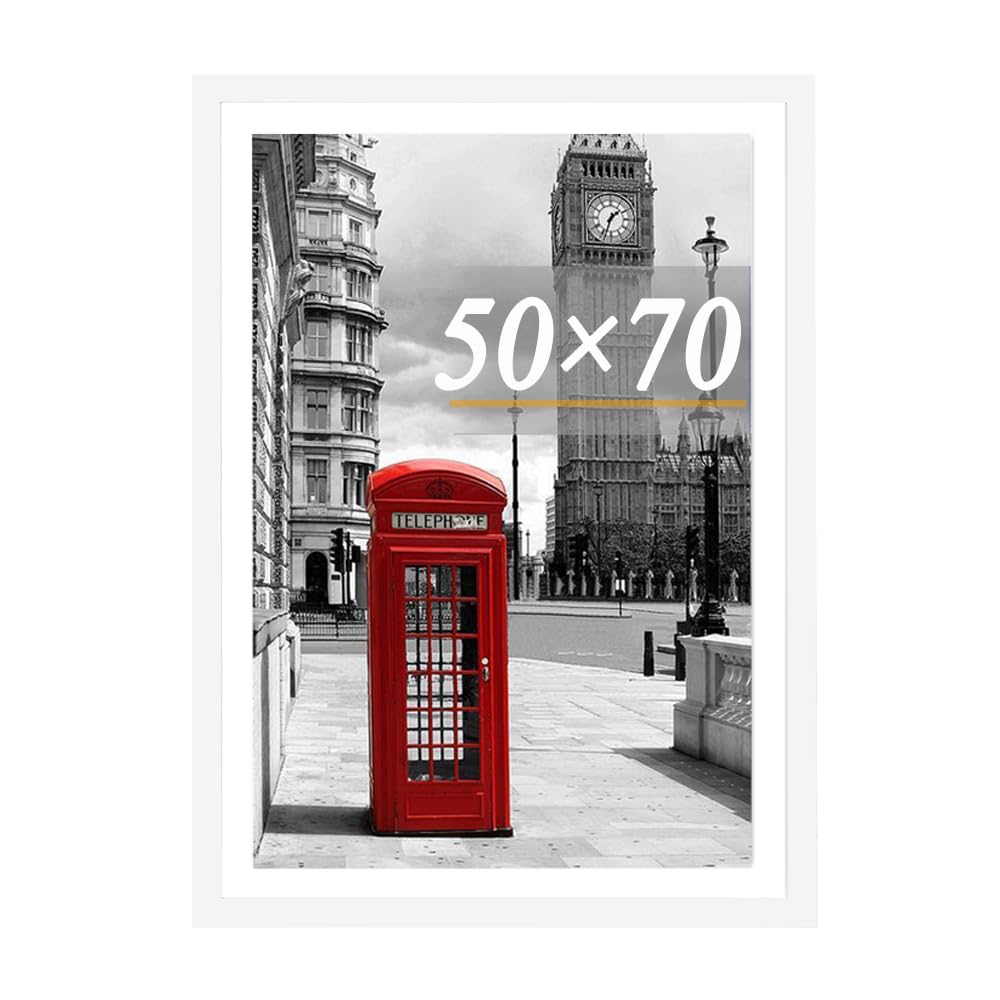 Scholar Tree 50x70cm Frame, White 50x70 Picture Frames, Wall Hanging Photo Frame โ image 1