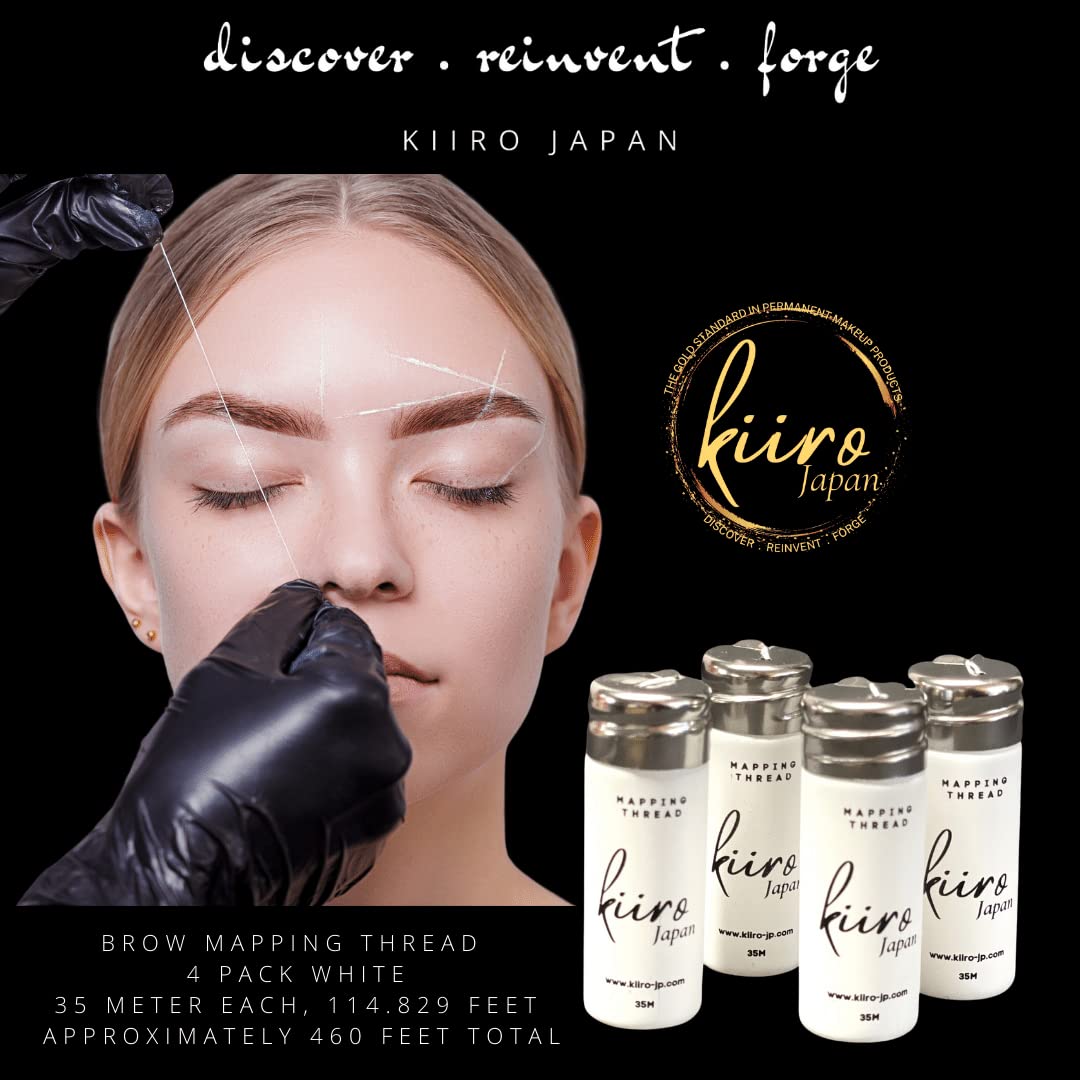 4PK - Cuerda de mapeo de cejas de alta calidad, mapeo de cejas sin esfuerzo. Los suministros de PMU perfectos y suministros de microblading para tu kit de herramientas de medición de cejas. 459.3 pies 2