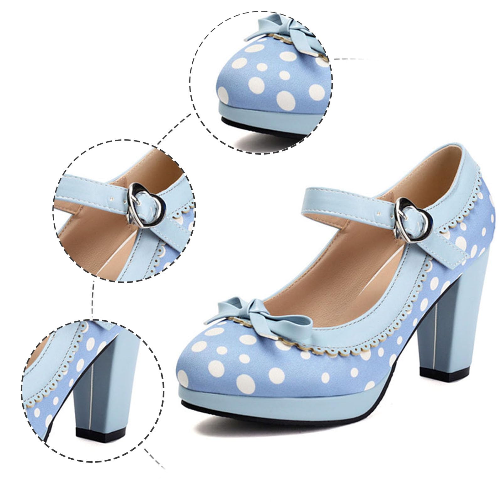 Traditionelle Damen mit Blockabsatz Elegante Tanzschuhe mit Schnalle Klobige Brautschuhe Ballerinas für Hochzeit Party Abendmode