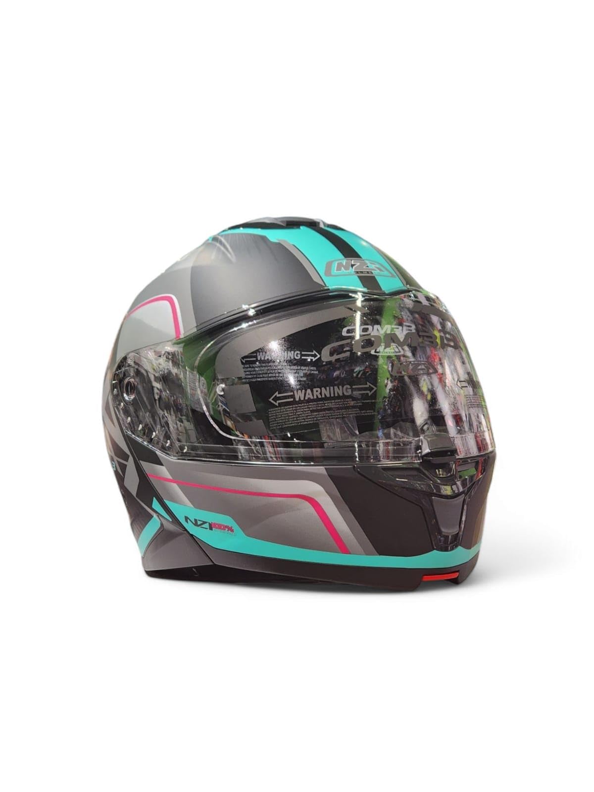Casco Moto Modular NZI Combi 3 ORBE Negro Antracita Turquesa HOMOLOGACION 22.06 Talla M