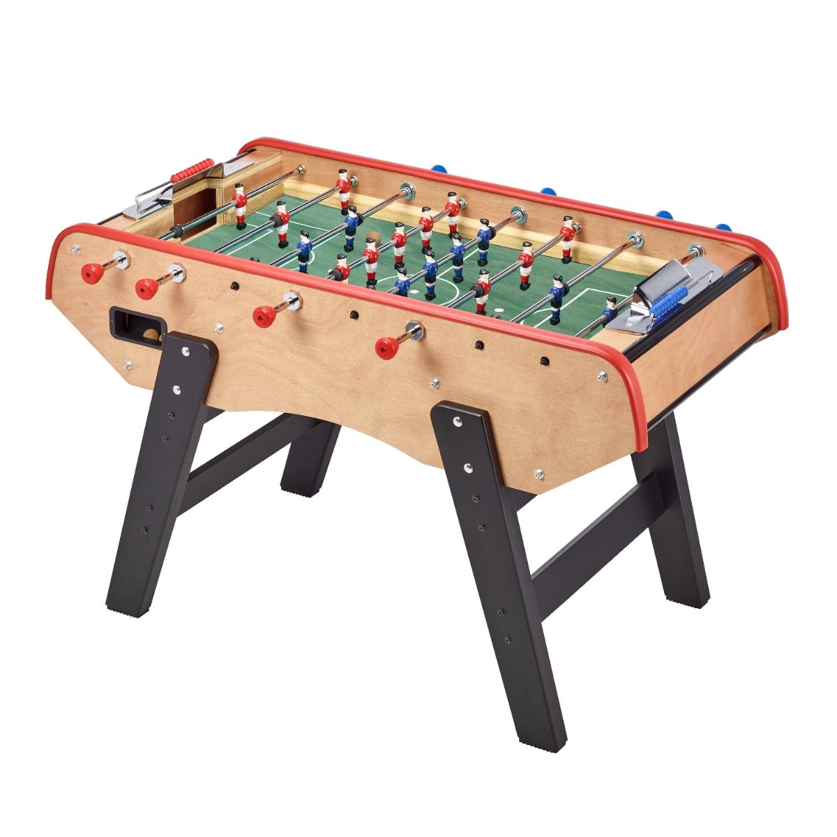 Kangui Baby-​Foot Adulte Luxe en Bois - Barres télescopiques - 2 à 4 Joueurs - 3 Balles liège inclues