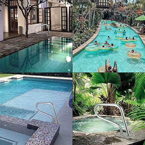 Mains courantes de piscines creusées en Acier Premium avec Fixation Solide Haute Qualité - 7