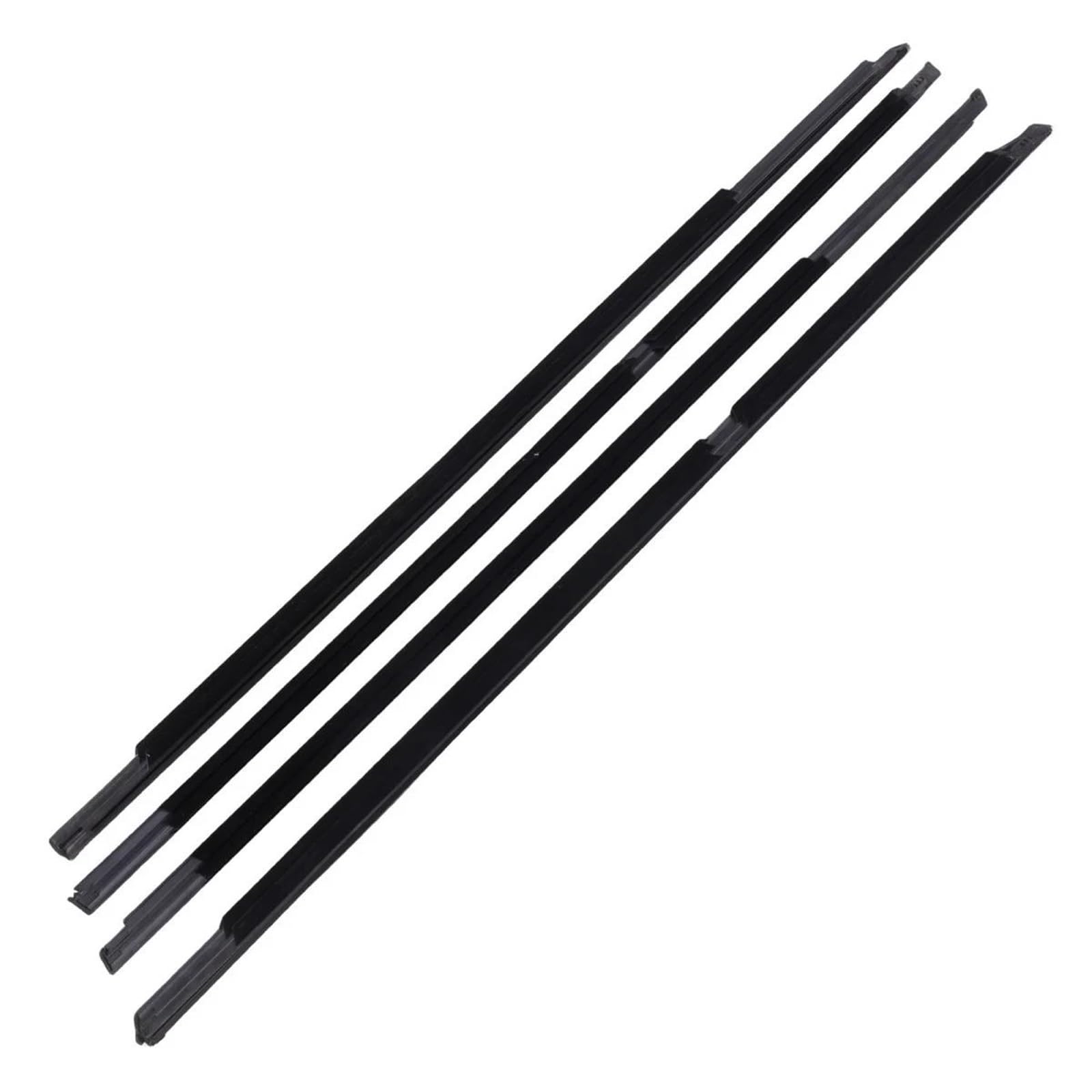Fkhbzm Black 4Pcs Car Window Weatherstrip Chrome For Benz 167 A1677307001 A1677306901 A1677200801 A1677200701 Leakproof