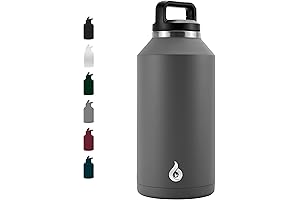 BJPKPK Half Gallon Water Bottle with Handle, Insulated, Dishwasher Safe Stainless Steel Jug