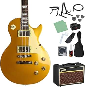 バニーレスポール Amazon | Burny SRLC55 White 初心者14点セット 【VOXアンプ付き