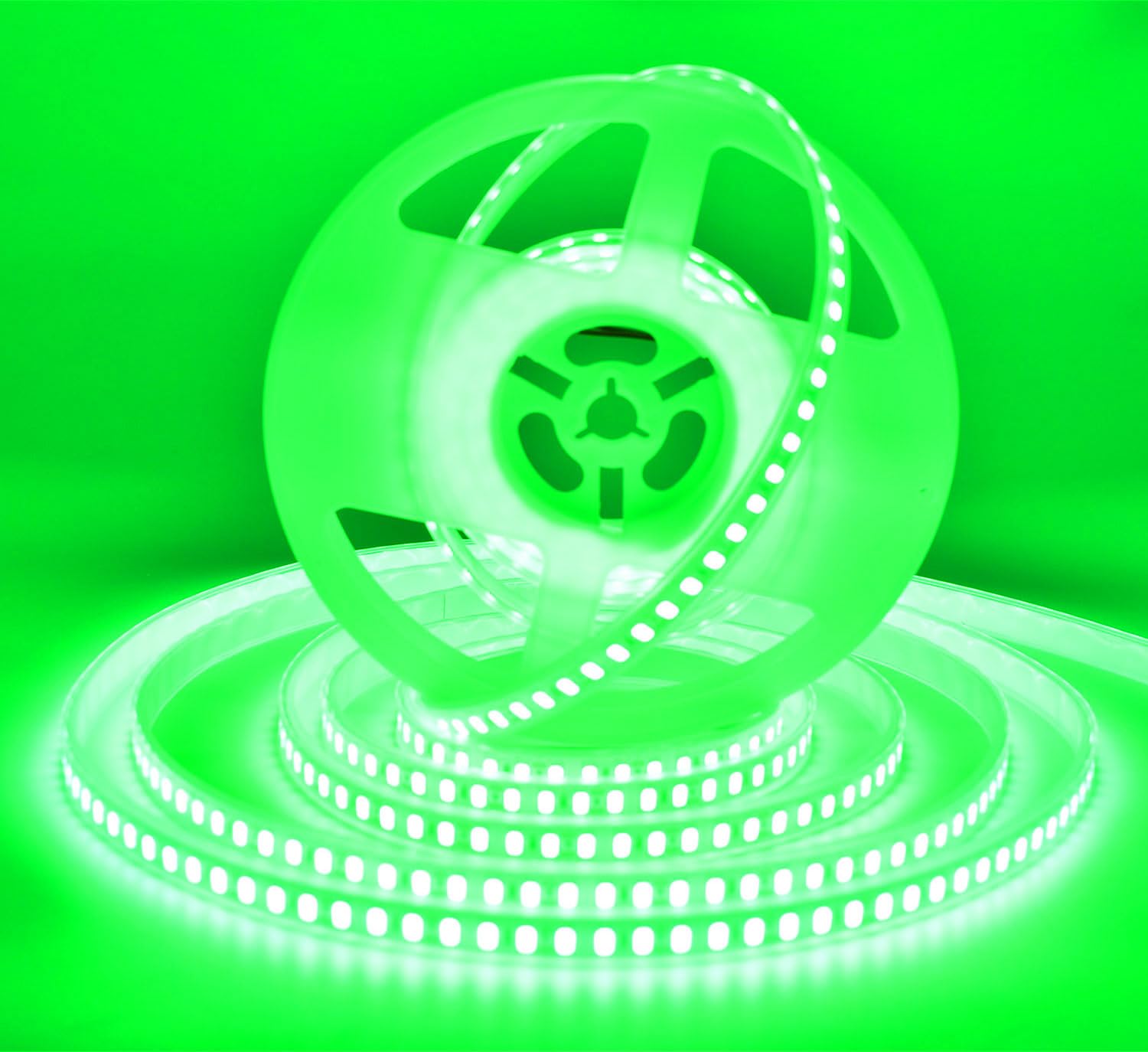 HAASHADA LED Strip Lights, DC12V 5m/16.4ft Dimmable SMD 5730 (5630 Upgraded) Super Bright 600LEDs 28000LM LED Ribbon Lights Strip Tube Waterproof IP67, 2 Times Brighter Than 3528, Green