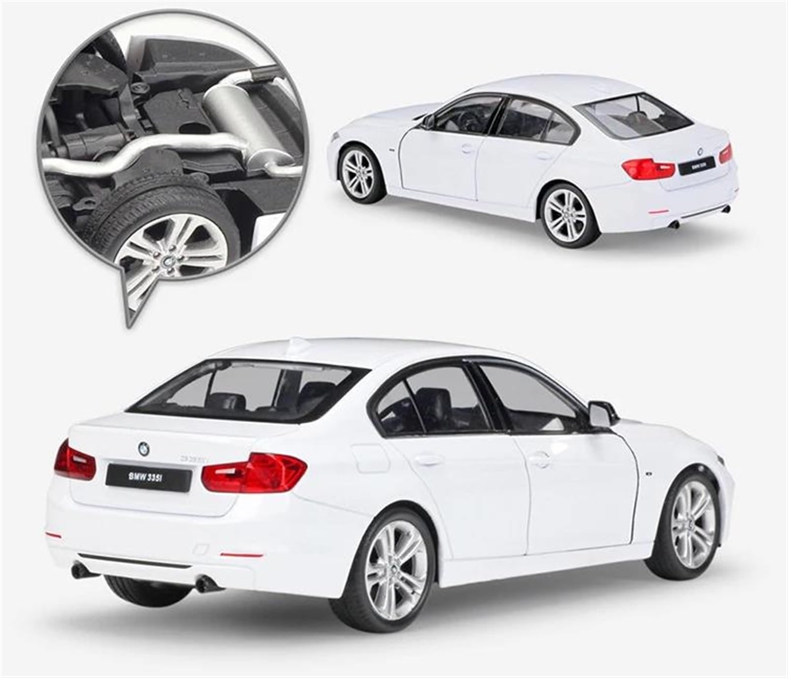 Metallo Scala Replica Modello Di Auto Pressofusa In Scala 1 24 BMW 335i Veicolo Classico In Lega Metallo Giocattolo Per