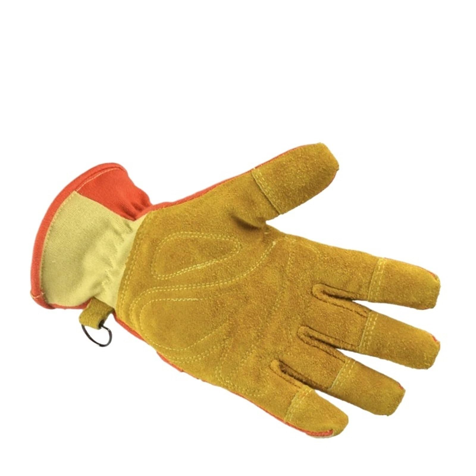 Genérico Compatible con 1 par de guantes anticortes ignífugos, guantes de rescate con aislamiento térmico de aramida de piel de vaca(L)