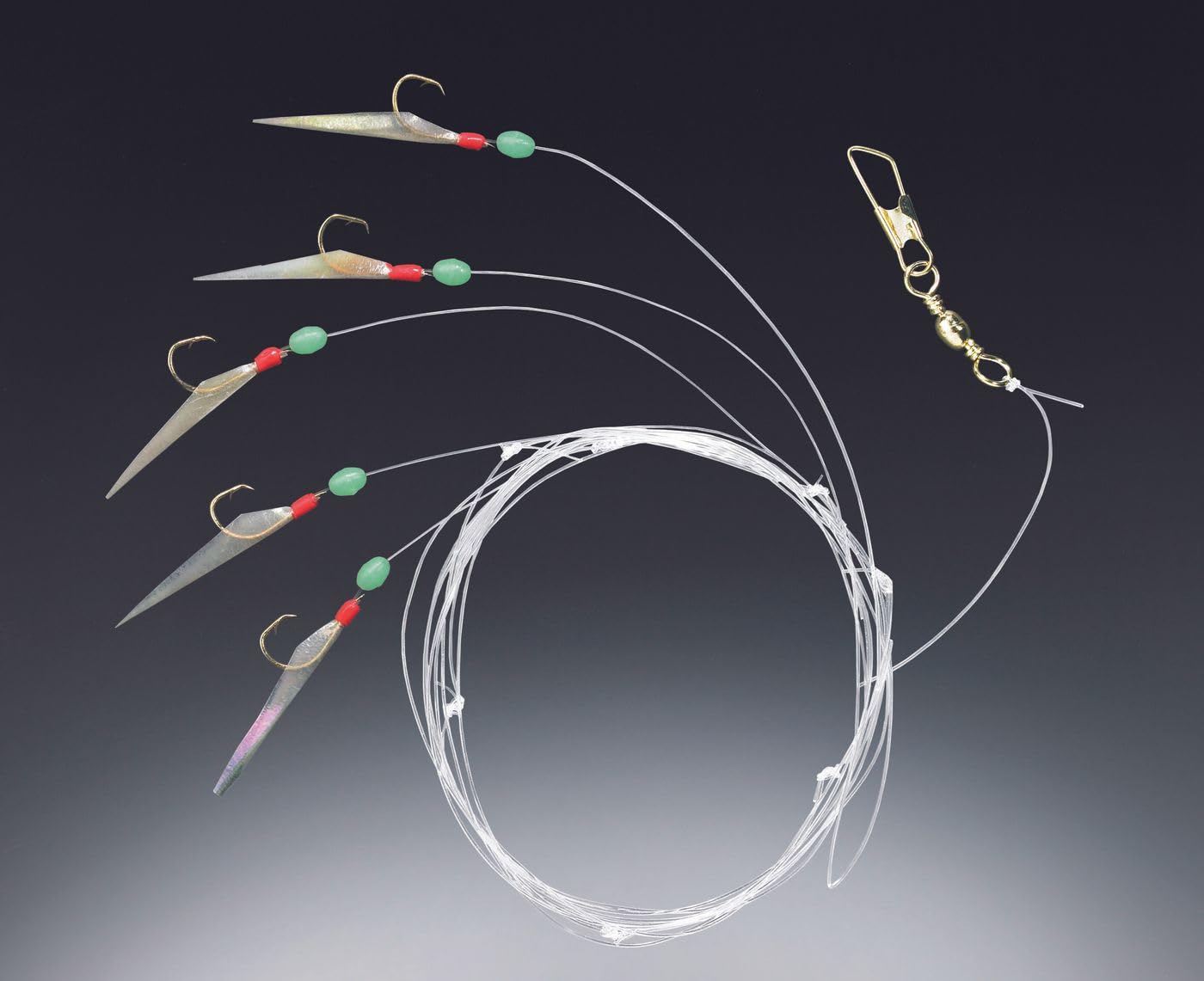 Balzer Heringssystem mit 5 Circle Haken Gr. 6 - Heringsvorfach zum Meeresangeln auf Heringe, Heringspaternoster zum Angeln