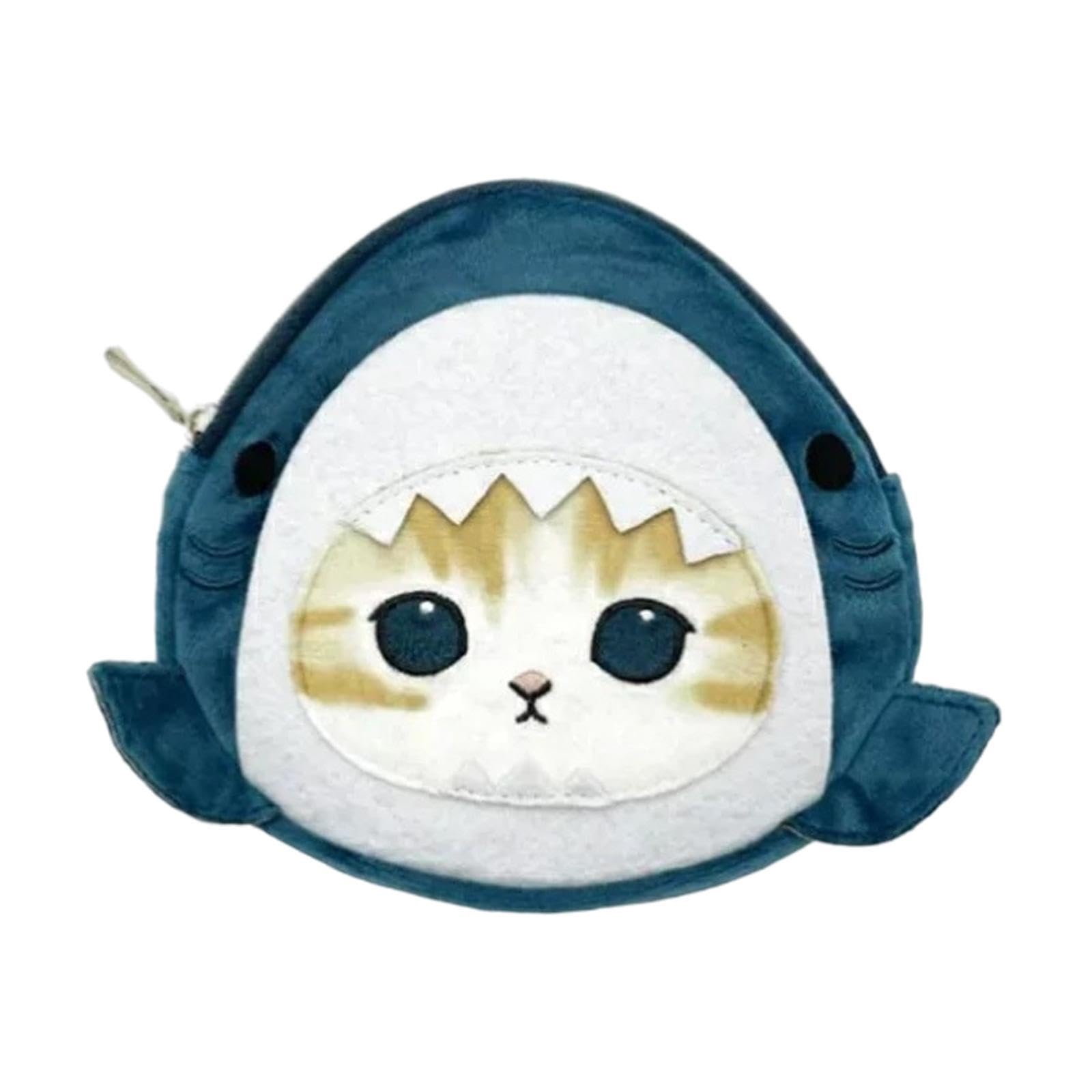 nivaa Cat Purse Women Wallet Trendy Kids Zipper Pouch for Shopping Holidays Street Shark Cat-picture-20