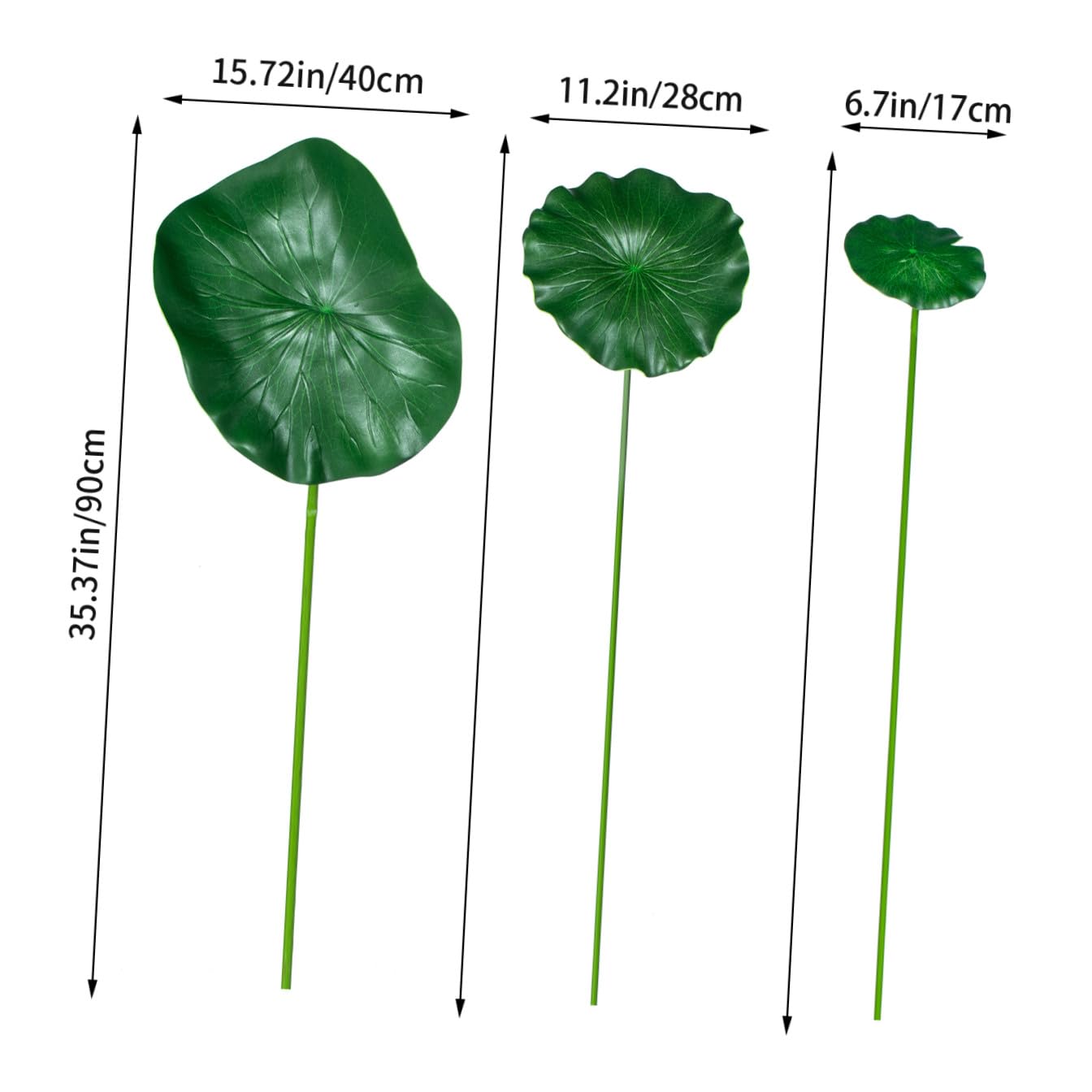 Decorazione e Decorazioni con Altre Piante Acquatiche Galleggiante a Forma di Foglia di Loto Realistica in Eva Verde Set per Ambienti Pubblici per Laghetti e Piscine