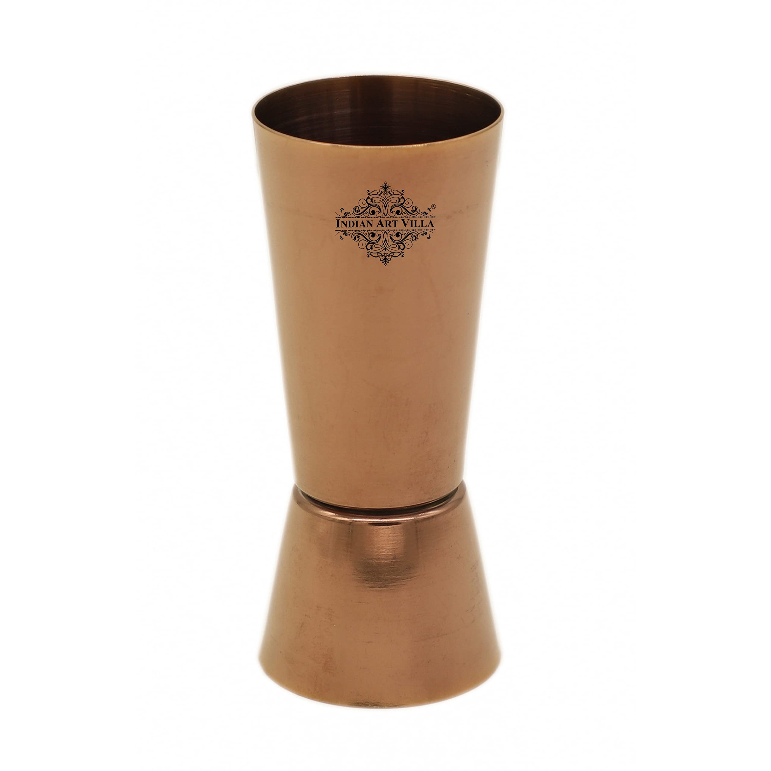 Indian Art Villa Stainless Steel Rose Gold Finish Double Sided Peg Measure Glass, Barware, Bar Accessories & Tools for Bars, Catering Venues, Home, Party, Hotels, Volume-60 & 30 ML, Color - Rose Gold 3