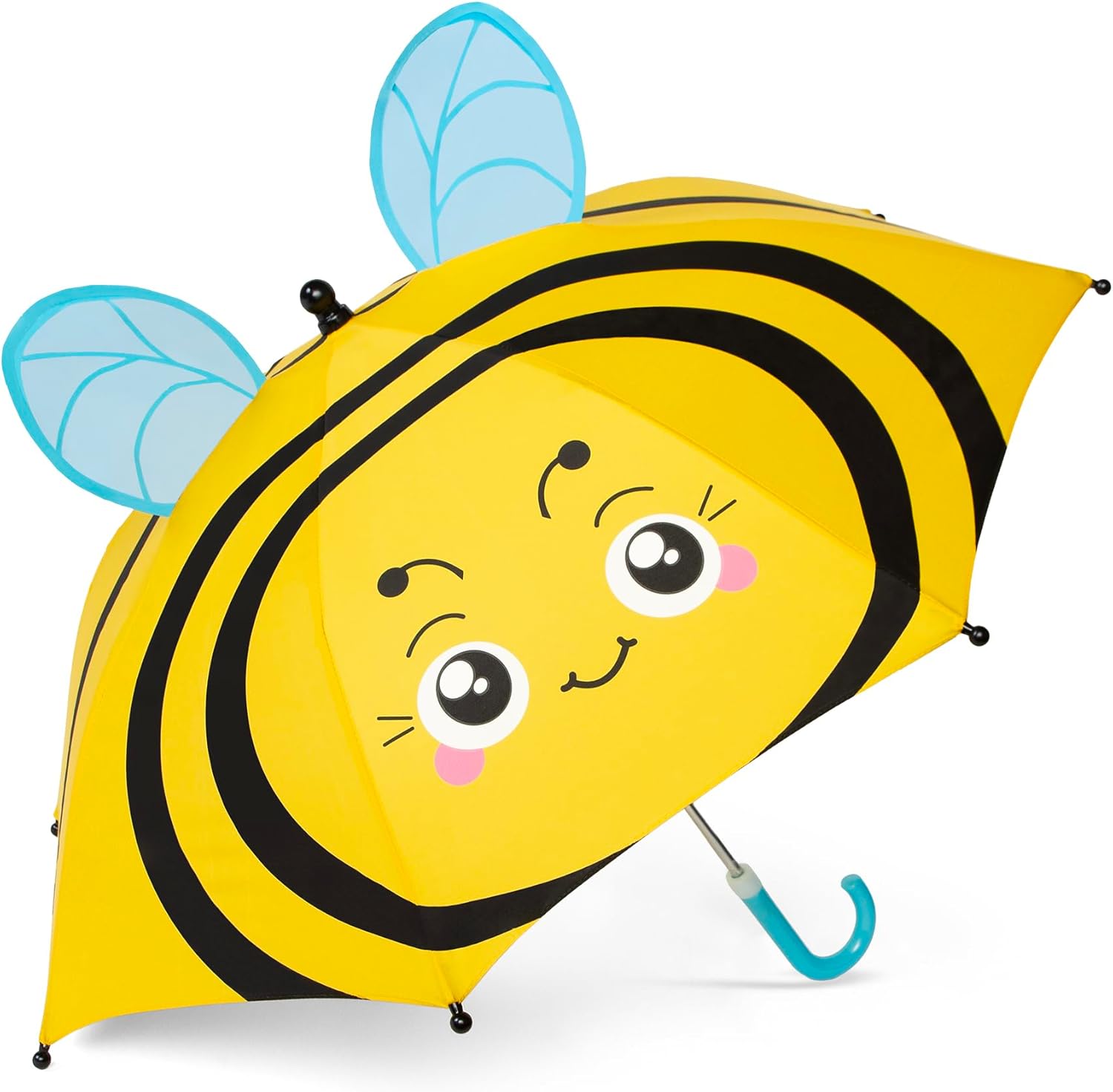 ShedRain Kids Umbrella for Girls & Boys – Cute Animal Design, Pinch-Proof, Easy Grip Handle, Compact School & Travel Umbrella