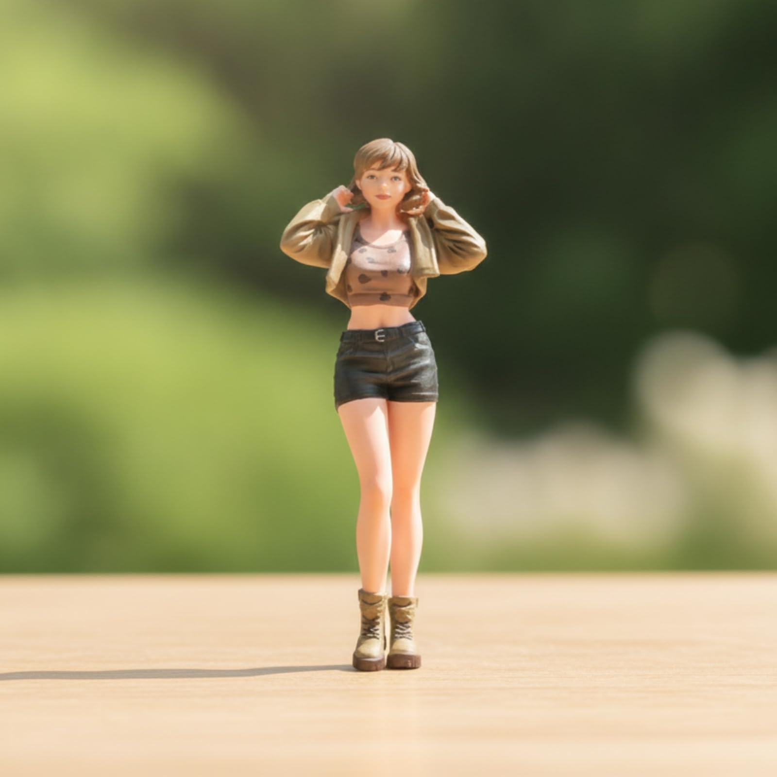 predolo Figurenmodell mit Mann Frau und Hund handbemalt Miniaturpaar mit Hund detailreich Modellfiguren Set, 1/18 Lackiertes Farbmodell
