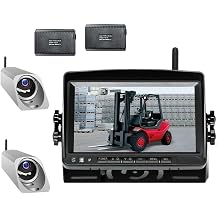 Wireless Split Screen Monitor 7 Inch 2CH Front View Camera Magnetic Base Power Bank Forklift Safety Camera Kit2CAM