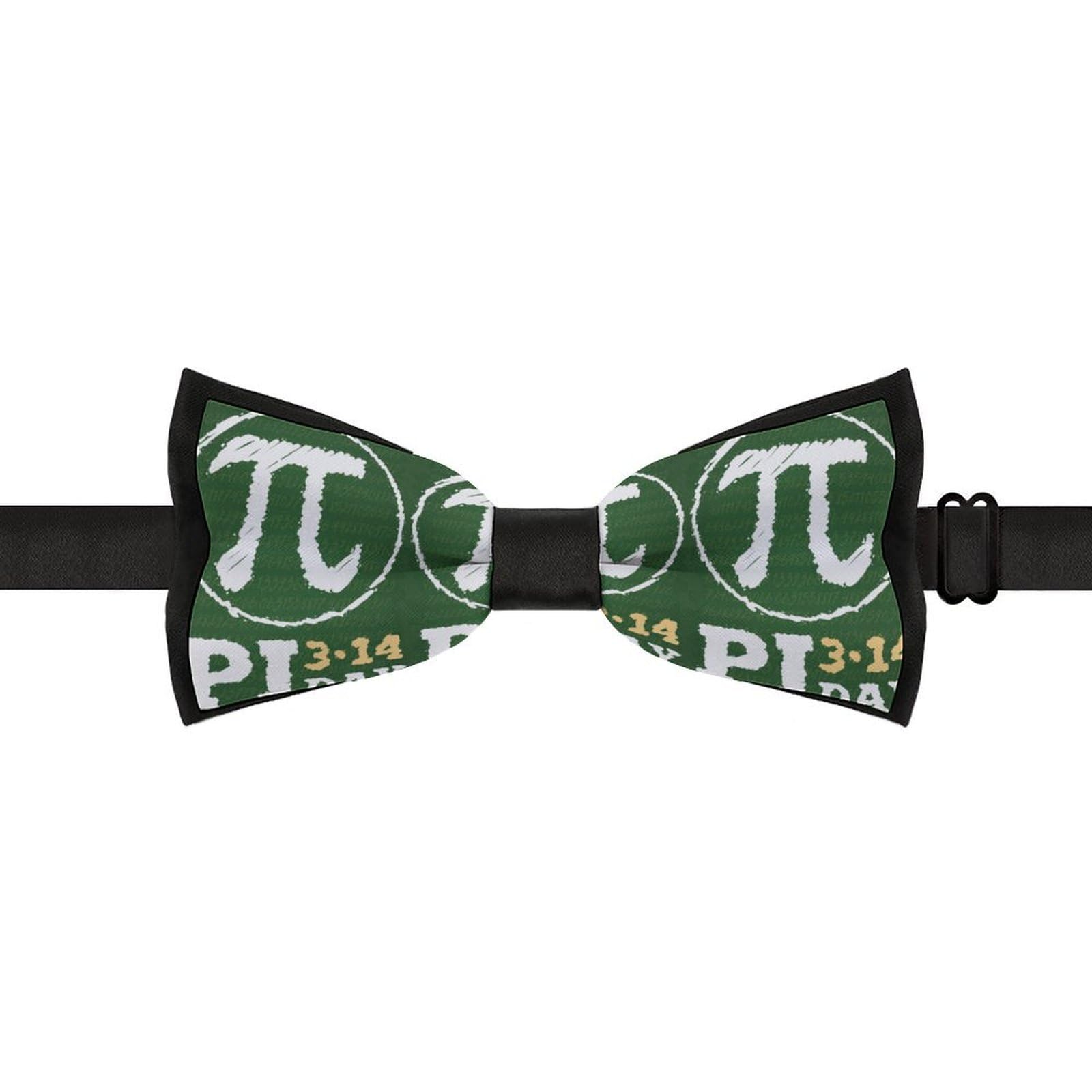 GoasNei Funny Pi Day Spiral Pi Math 3.14 Bow Tie for Men Adjustable Necktie Funny Tie Neck Ties for Weddings Party