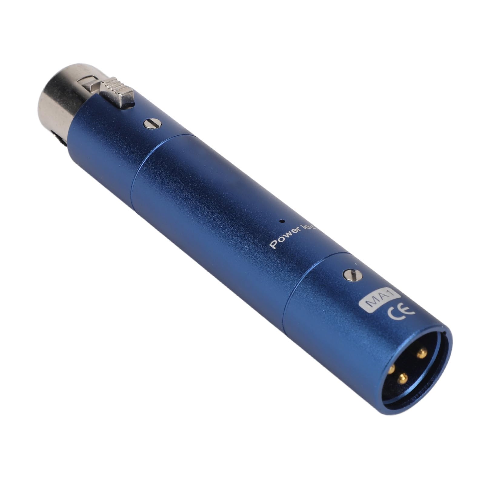 Preamplificador de micrófono en línea profesional Alta ganancia 28dB Amplificación sin pérdidas MIC MIC PreamP activo para transmisión en vivo de aluminio de grabación de estudio (Azul)
