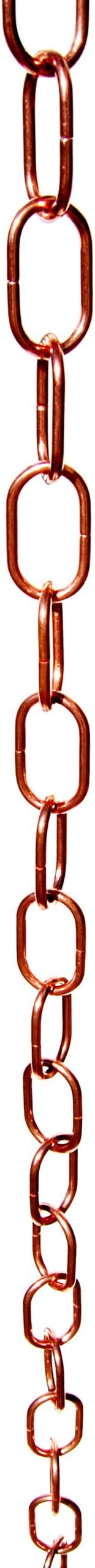 Stanwood Rain Chain New Traditional Single Loop Copper Rain Chain, 8-Feet