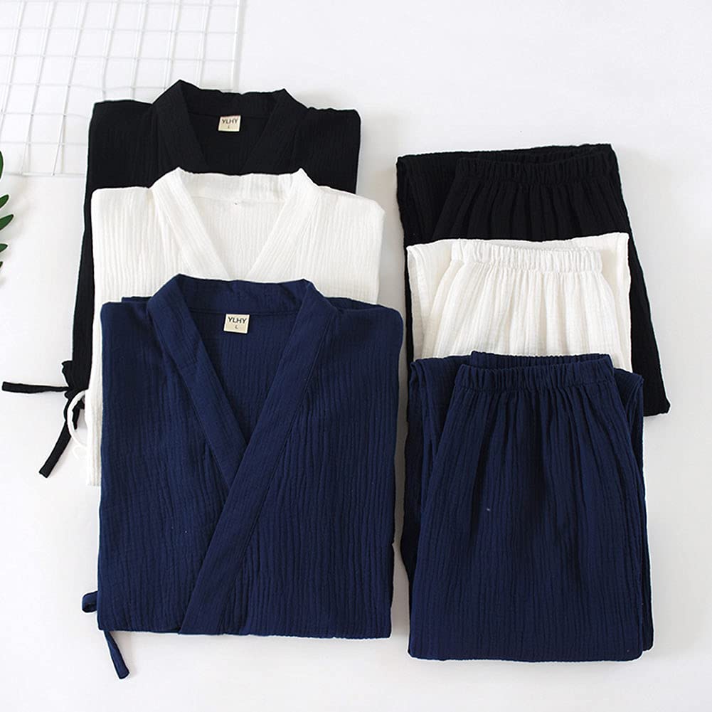 Un-Brand Pigiama da Uomo Giapponese in Stile Kimono, Casual, per la casa, XL