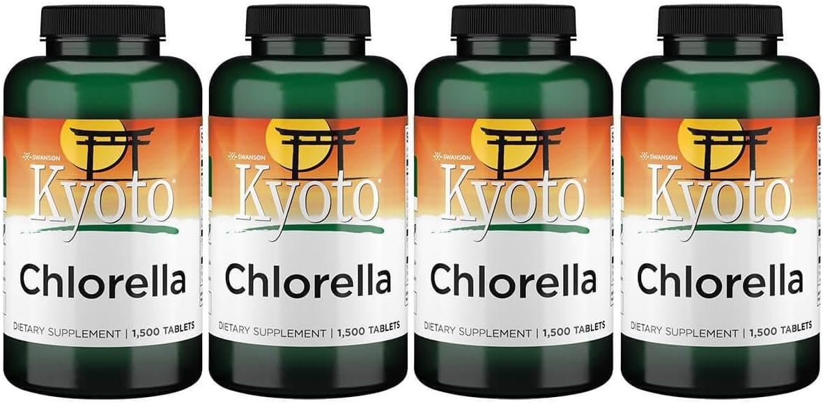 Swanson Chlorella 194 mg 1500 Tabs (4 Pack)