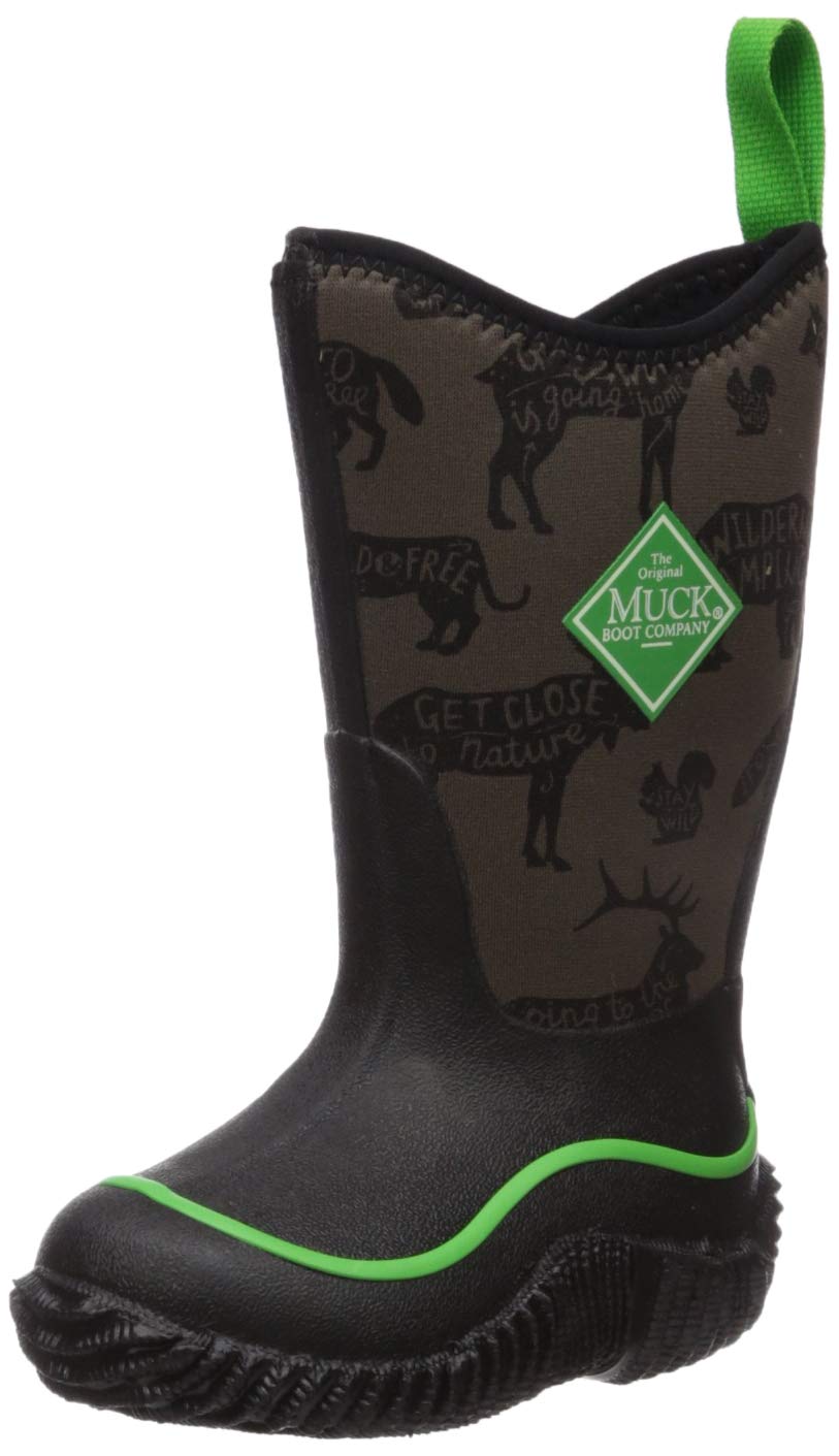 Muck Boot Kid's Hale Waterproof Boots, Black, Neoprene, Rubber, Mesh, 6 Big Kid M