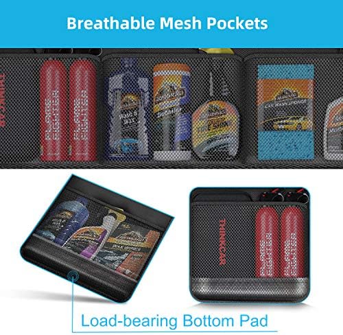 Car Boot Organiser-Car Trunk Organisers and Storage for Small Car, SUV/MVP, Hanging Trunk SUV Backseat Organiser with 6 Large Pockets, Car Trunk Tidy Storage Bag(92×48 cm