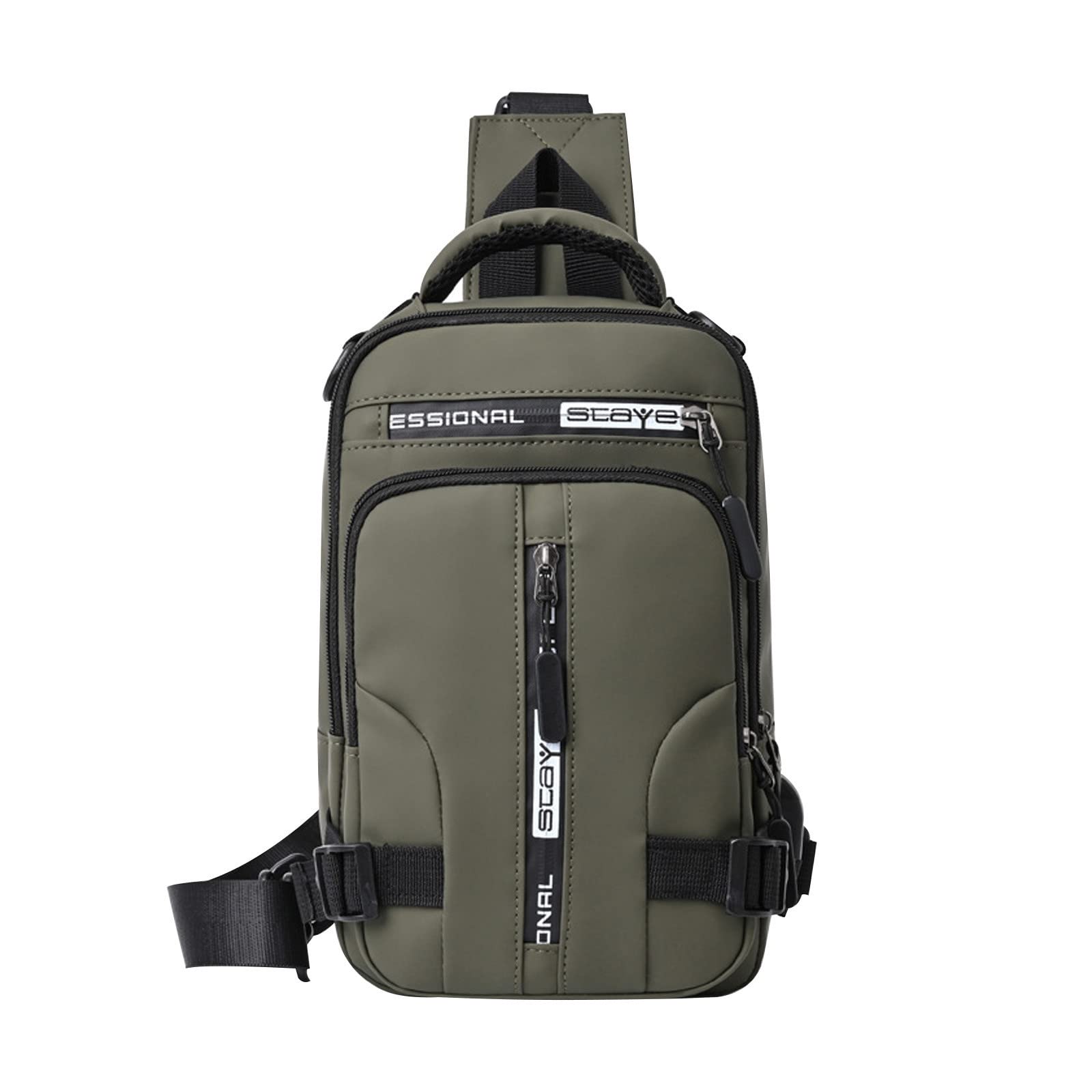 Men's Anti Theft Shoulder Sling Crossbody Backpack with USB Hole - Small, Lightweight, Waterproof, Hiking, Fashion, Sport, Outdoor, Travel, Cycling Bag — image 1