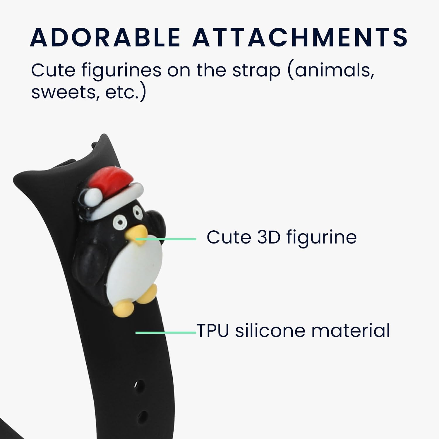 kwmobile Silicone TPU Band Compatible with Xiaomi Mi Band 8 Wristband - Cat White 7 61K++PmD4DL. AC SL1500