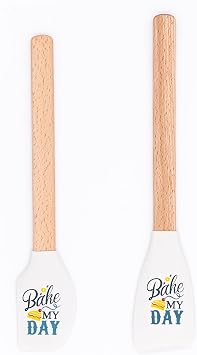 Spatulas Pink Silicone Spatula Scraping Turner Pack of 2 High Heat-Resistant Non-Stick Kitchen Utensil by CASASUNCO Blue