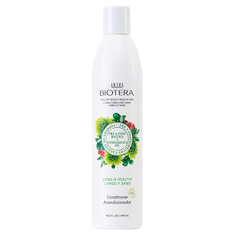 Biotera Strengthening Conditioner for Long, Growing Hair - Strengthens & Reduces Breakage with Coconut & Pomegranate Oil, Enhances Shine & Softness, Color-Safe, Vegan