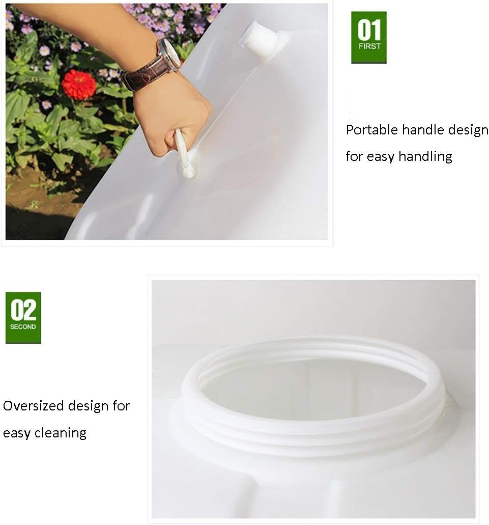 Water Storage Bucket Outdoor Plastic Water Tank with Faucet Portable Water Barrel Wine Barrel Industrial Chemical Barrel Large Capacity Water Barrel Horizontal Square Water Storage Barrel (Size: 80L)