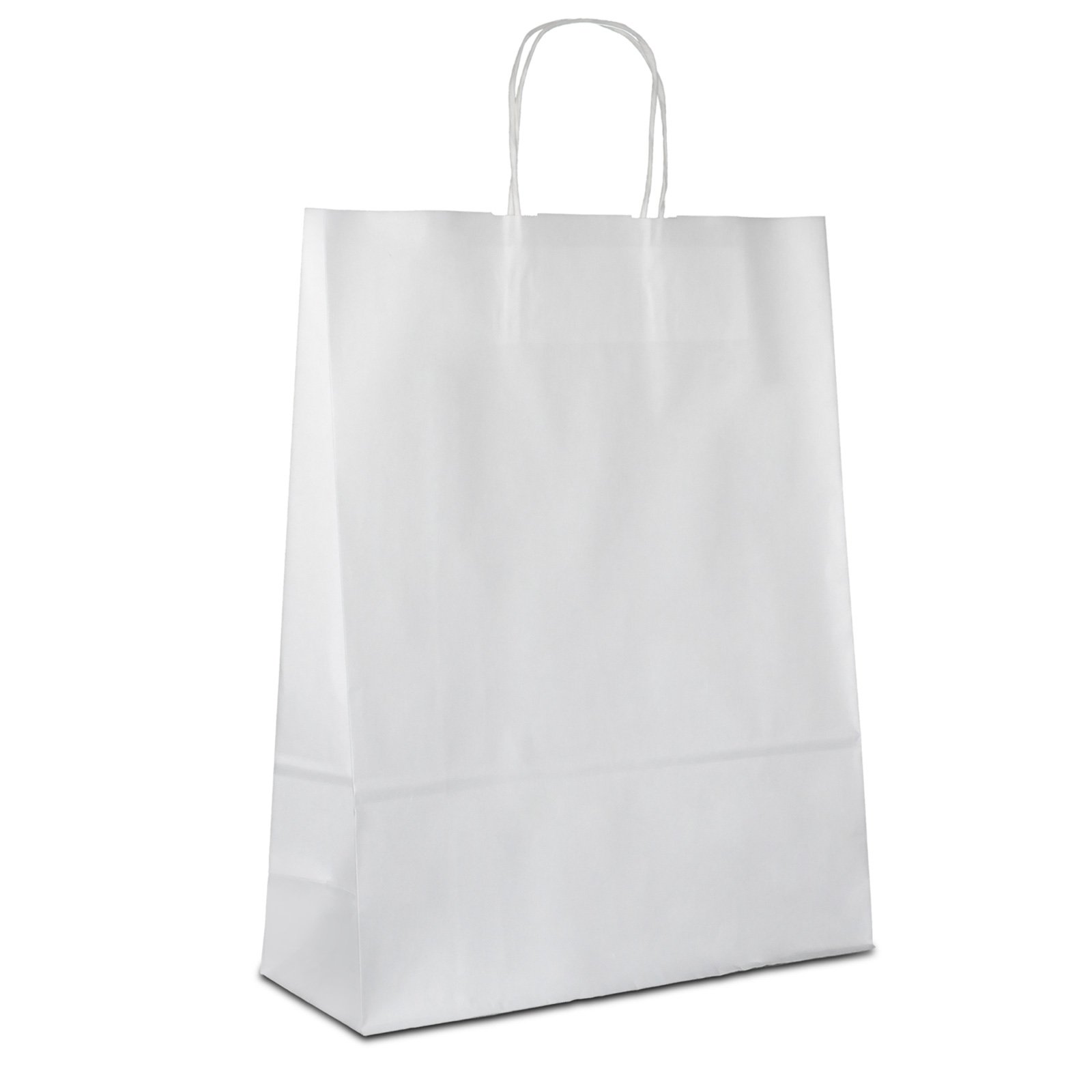 Papiertüten weiß mit Kordel-Henkel I 250 STK. 32+12x41cm I Papiertragetasche für Einzelhandel, Hochzeit, Geburtstag, to-GO I Geschenktüten aus Kraftpapier I