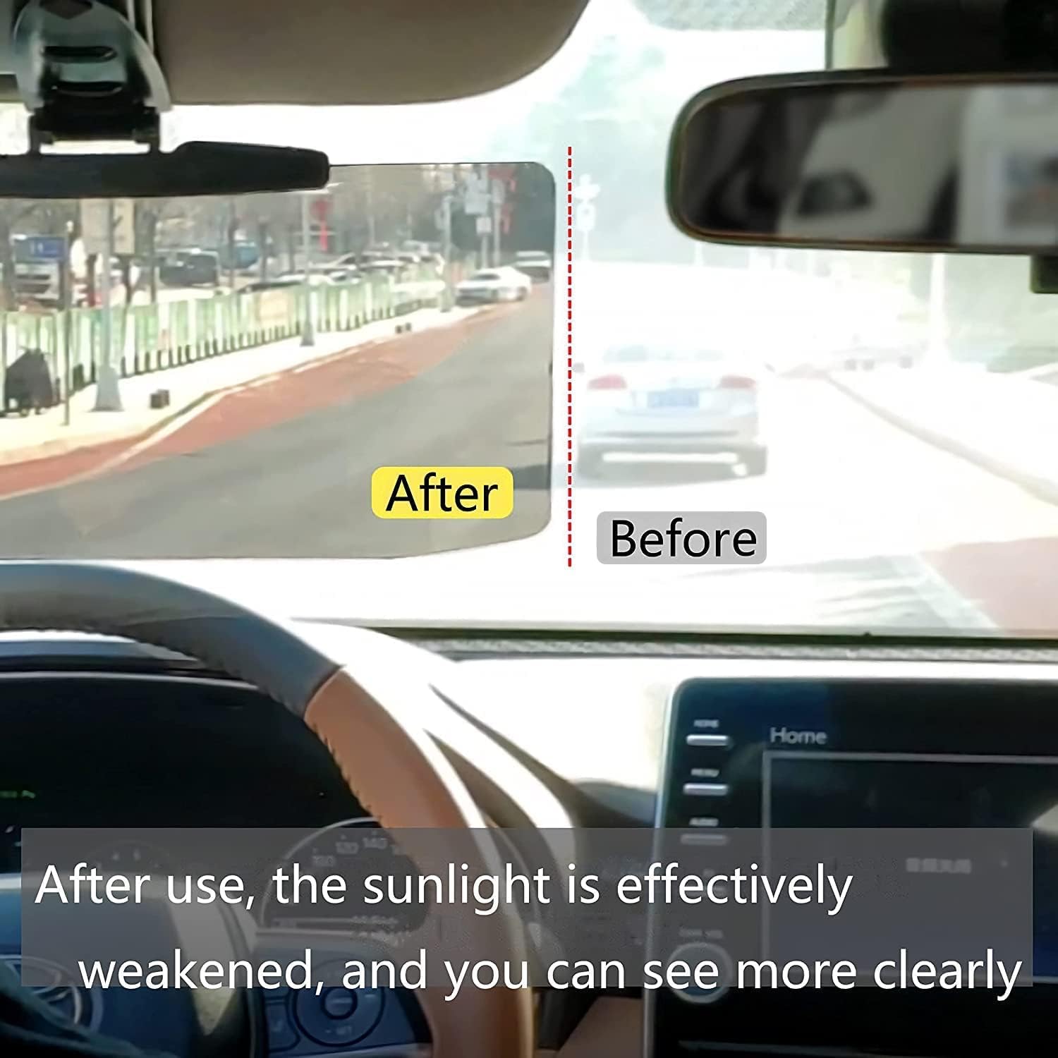 Sun Visor for Car, Universal Car Visor Extender Sun Blocker, Polarized Anti Sun Glare, Protects from Sun Glare, Snow Blindness and UV Rays for Clearer Vision and Safety Driving, 1PC